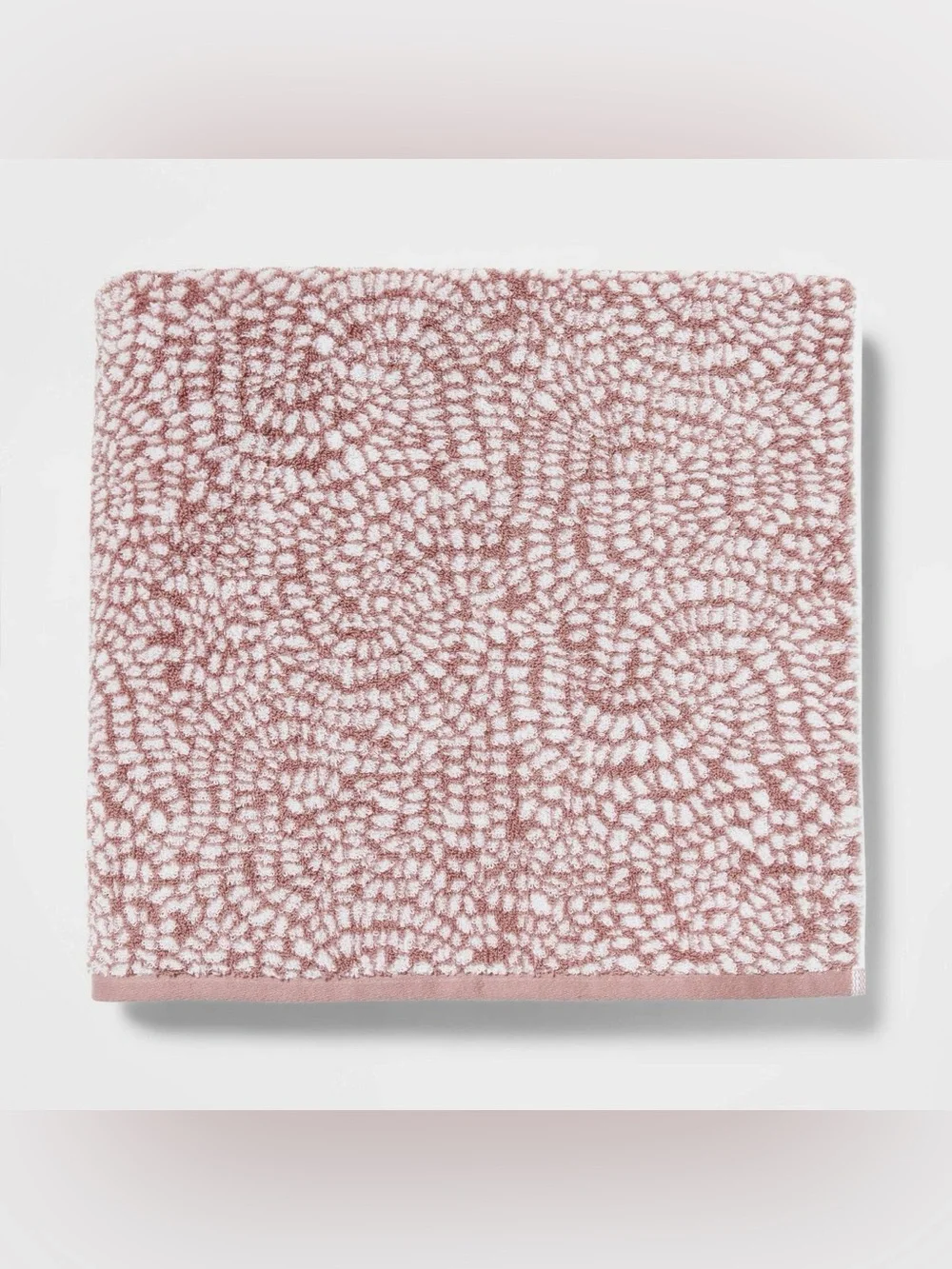 Boho Bath Towel Mauve Threshold 100% Cotton Terry target pink white floral